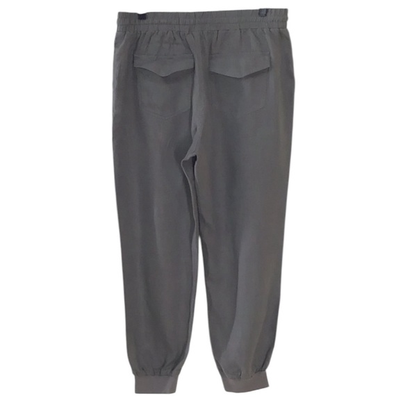 Magaschoni Gray Linen Joggers Size Large - Picture 2 of 3